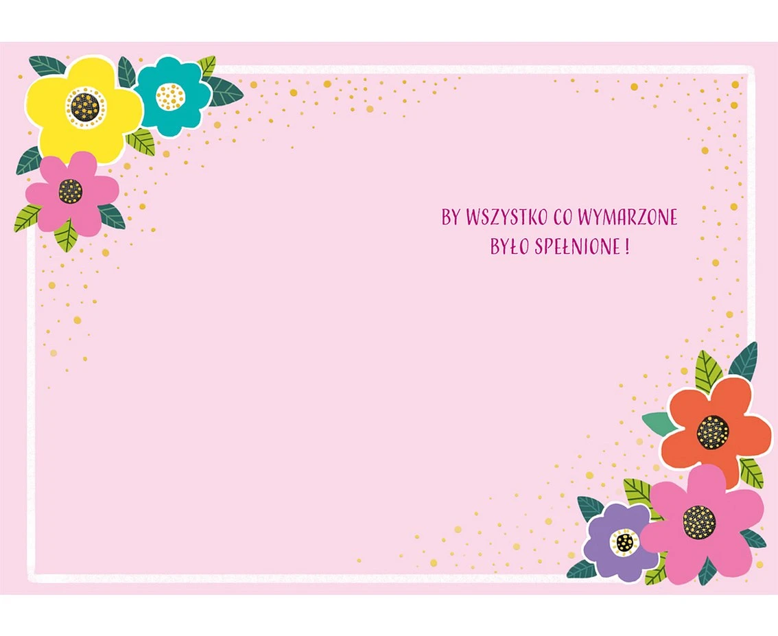 Greeting Card B6 Bright Flowers, 1 pc.
